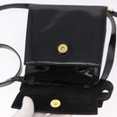 Salvatore Ferragamo Vala Shoulder Bag Patent leather 2way Black Gold Auth 185471-20