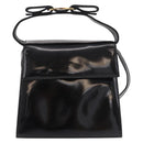 Salvatore Ferragamo Vala Shoulder Bag Patent leather 2way Black Gold Auth 185471-13
