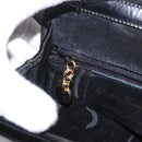 Salvatore Ferragamo Vala Shoulder Bag Patent leather 2way Black Gold Auth 185471-23