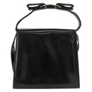 Salvatore Ferragamo Vala Shoulder Bag Patent leather 2way Black Gold Auth 185471-2