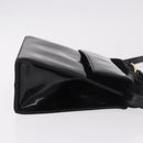 Salvatore Ferragamo Vala Shoulder Bag Patent leather 2way Black Gold Auth 185471-3