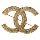 CHANEL COCO Mark Brooch metal Gold Tone CC Auth 185473V-2