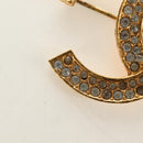 CHANEL COCO Mark Brooch metal Gold Tone CC Auth 185473V-5