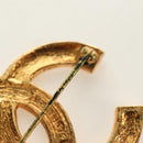 CHANEL COCO Mark Brooch metal Gold Tone CC Auth 185473V-8