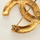 CHANEL COCO Mark Brooch metal Gold Tone CC Auth 185473V-9