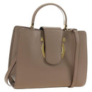 Salvatore Ferragamo Gancini Hand Bag Leather 2way Auth 185475V-1