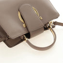 Salvatore Ferragamo Gancini Hand Bag Leather 2way Auth 185475V-14