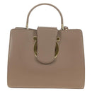 Salvatore Ferragamo Gancini Hand Bag Leather 2way Auth 185475V-13