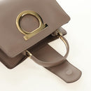 Salvatore Ferragamo Gancini Hand Bag Leather 2way Auth 185475V-22
