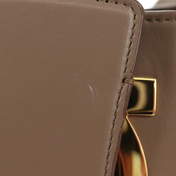 Salvatore Ferragamo Gancini Hand Bag Leather 2way Auth 185475V