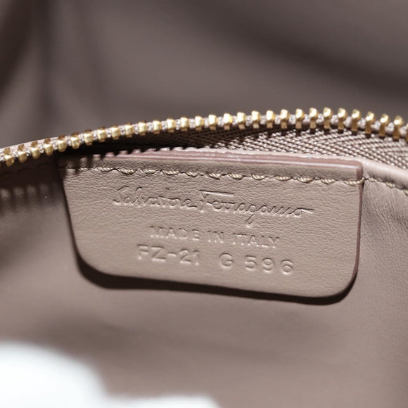 Salvatore Ferragamo Gancini Hand Bag Leather 2way Auth 185475V