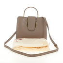 Salvatore Ferragamo Gancini Hand Bag Leather 2way Auth 185475V-12