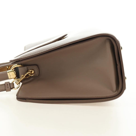 Salvatore Ferragamo Gancini Hand Bag Leather 2way Auth 185475V