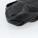 PRADA Shoulder Bag Leather Black Silver Auth 185477SAV-11