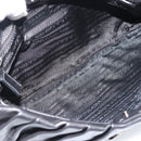 PRADA Shoulder Bag Leather Black Silver Auth 185477SAV-17
