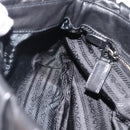 PRADA Shoulder Bag Leather Black Silver Auth 185477SAV-19