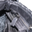 PRADA Shoulder Bag Leather Black Silver Auth 185477SAV-20