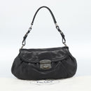 PRADA Shoulder Bag Leather Black Silver Auth 185477SAV-24