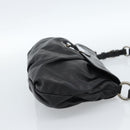PRADA Shoulder Bag Leather Black Silver Auth 185477SAV-5