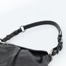 PRADA Shoulder Bag Leather Black Silver Auth 185477SAV-8