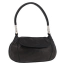 PRADA Shoulder Bag Leather Black Silver Auth 185478SAM-1