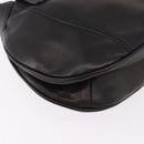 PRADA Shoulder Bag Leather Black Silver Auth 185478SAM-12