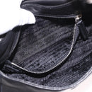 PRADA Shoulder Bag Leather Black Silver Auth 185478SAM-21