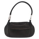 PRADA Shoulder Bag Leather Black Silver Auth 185478SAM-3