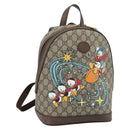 GUCCI GUCCI x Disney GG Supreme Backpack PVC Beige 552884 Auth 185480M-1
