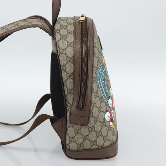 GUCCI GUCCI x Disney GG Supreme Backpack PVC Beige 552884 Auth 185480M