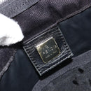 FENDI Hand Bag Canvas Black Auth 185481-15