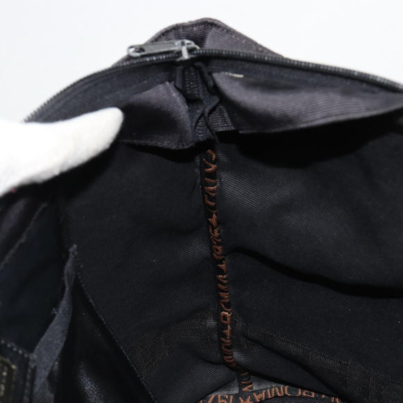 FENDI Hand Bag Canvas Black Auth 185481