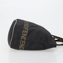 FENDI Hand Bag Canvas Black Auth 185481-4