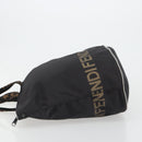 FENDI Hand Bag Canvas Black Auth 185481-5