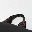 FENDI Hand Bag Canvas Black Auth 185481-8