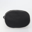 FENDI Hand Bag Canvas Black Auth 185481-9