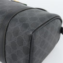GUCCI GG Supreme Web Sherry Line Boston Bag PVC Black Gold 40 02 006 Auth 185482-10