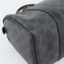 GUCCI GG Supreme Web Sherry Line Boston Bag PVC Black Gold 40 02 006 Auth 185482-13