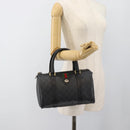 GUCCI GG Supreme Web Sherry Line Boston Bag PVC Black Gold 40 02 006 Auth 185482-22