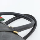 GUCCI GG Supreme Web Sherry Line Boston Bag PVC Black Gold 40 02 006 Auth 185482-8
