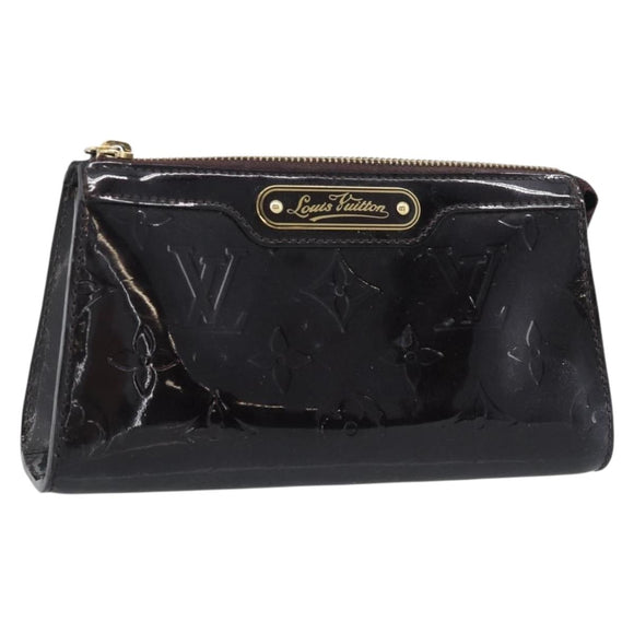 LOUIS VUITTON Monogram Vernis Trousse Cosmetics Amarante M93564 LV Auth 185484