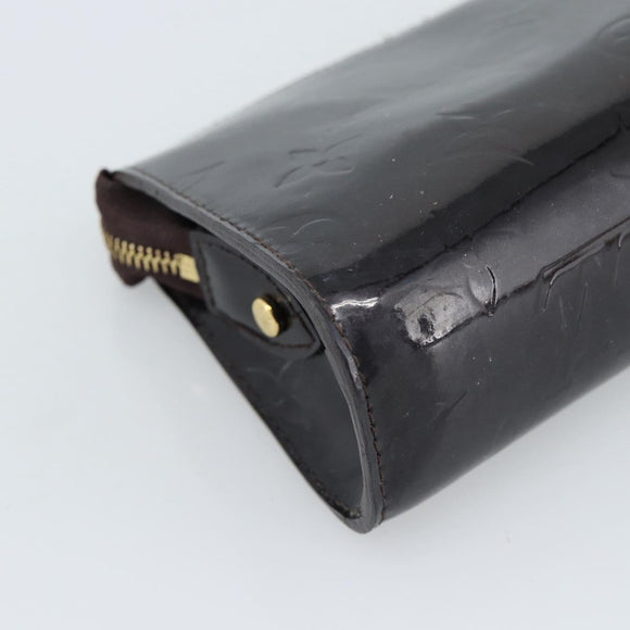 LOUIS VUITTON Monogram Vernis Trousse Cosmetics Amarante M93564 LV Auth 185484