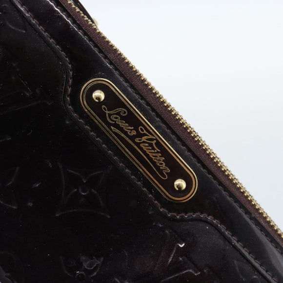 LOUIS VUITTON Monogram Vernis Trousse Cosmetics Amarante M93564 LV Auth 185484