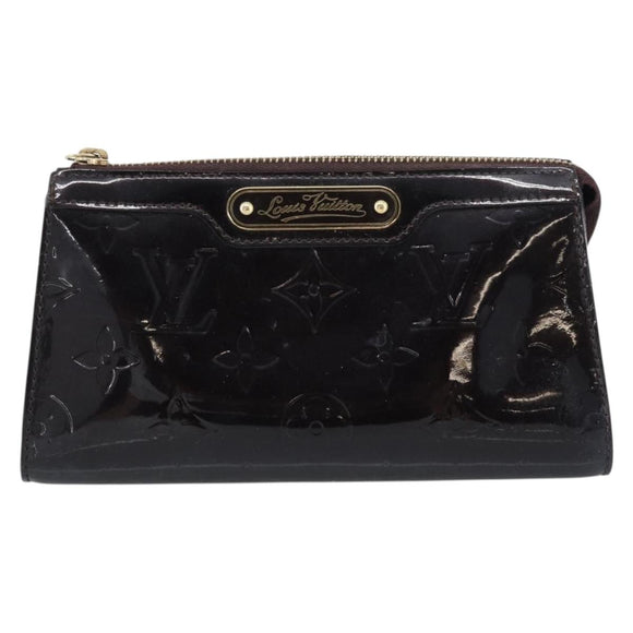 LOUIS VUITTON Monogram Vernis Trousse Cosmetics Amarante M93564 LV Auth 185484