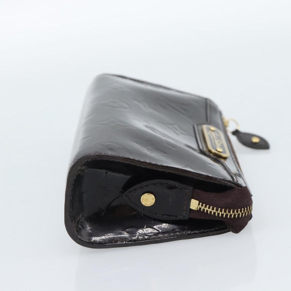 LOUIS VUITTON Monogram Vernis Trousse Cosmetics Amarante M93564 LV Auth 185484