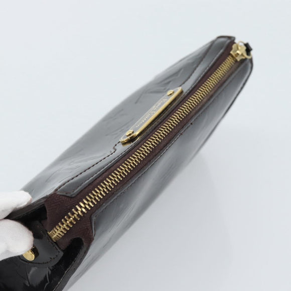 LOUIS VUITTON Monogram Vernis Trousse Cosmetics Amarante M93564 LV Auth 185484