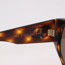 CHANEL COCO Mark Sunglasses Plastic Brown Gold CC Auth 185486-11
