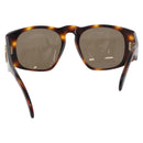 CHANEL COCO Mark Sunglasses Plastic Brown Gold CC Auth 185486-3