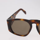 CHANEL COCO Mark Sunglasses Plastic Brown Gold CC Auth 185486-4