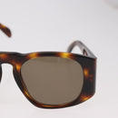 CHANEL COCO Mark Sunglasses Plastic Brown Gold CC Auth 185486-5
